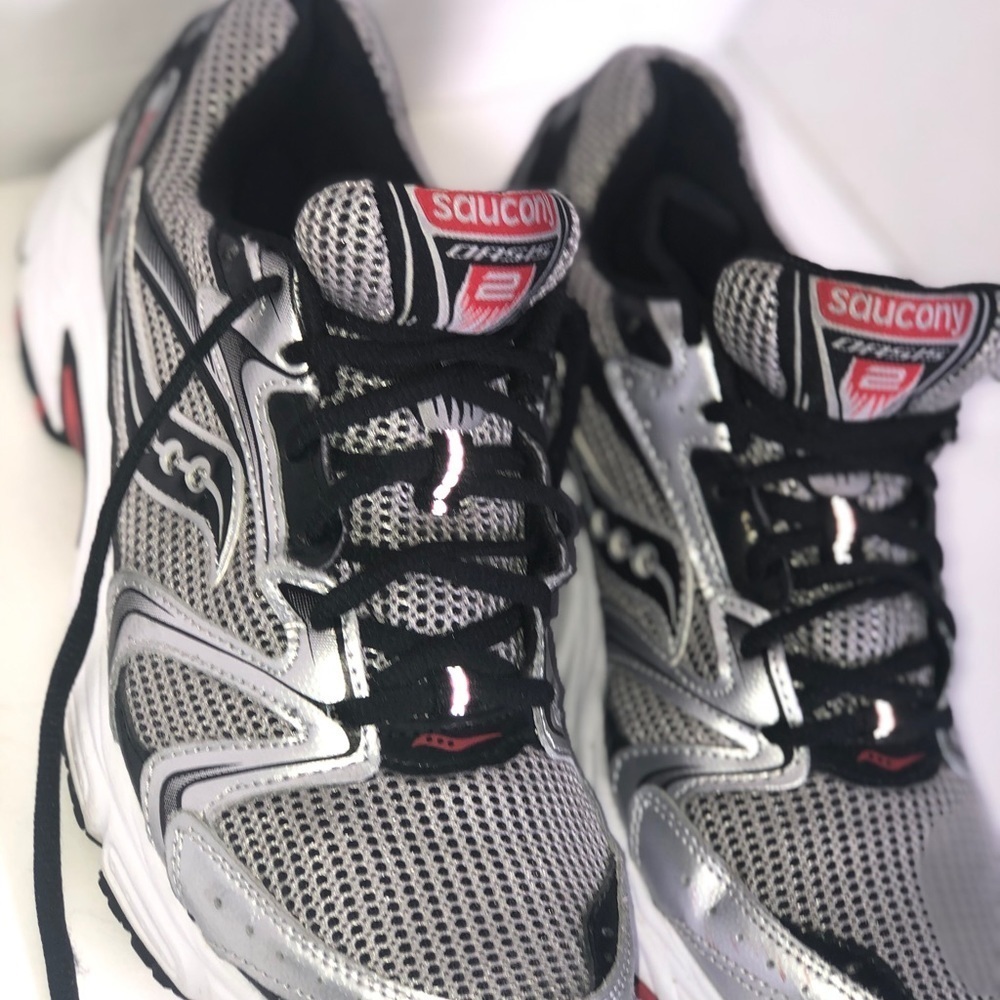 Saucony Cohesion 9 sliver red Mens - Picture 3 of 7